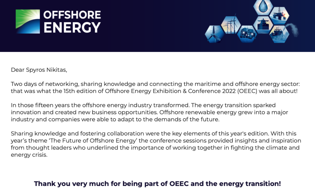 15th Offshore Energy Conference Energon Green Solutions